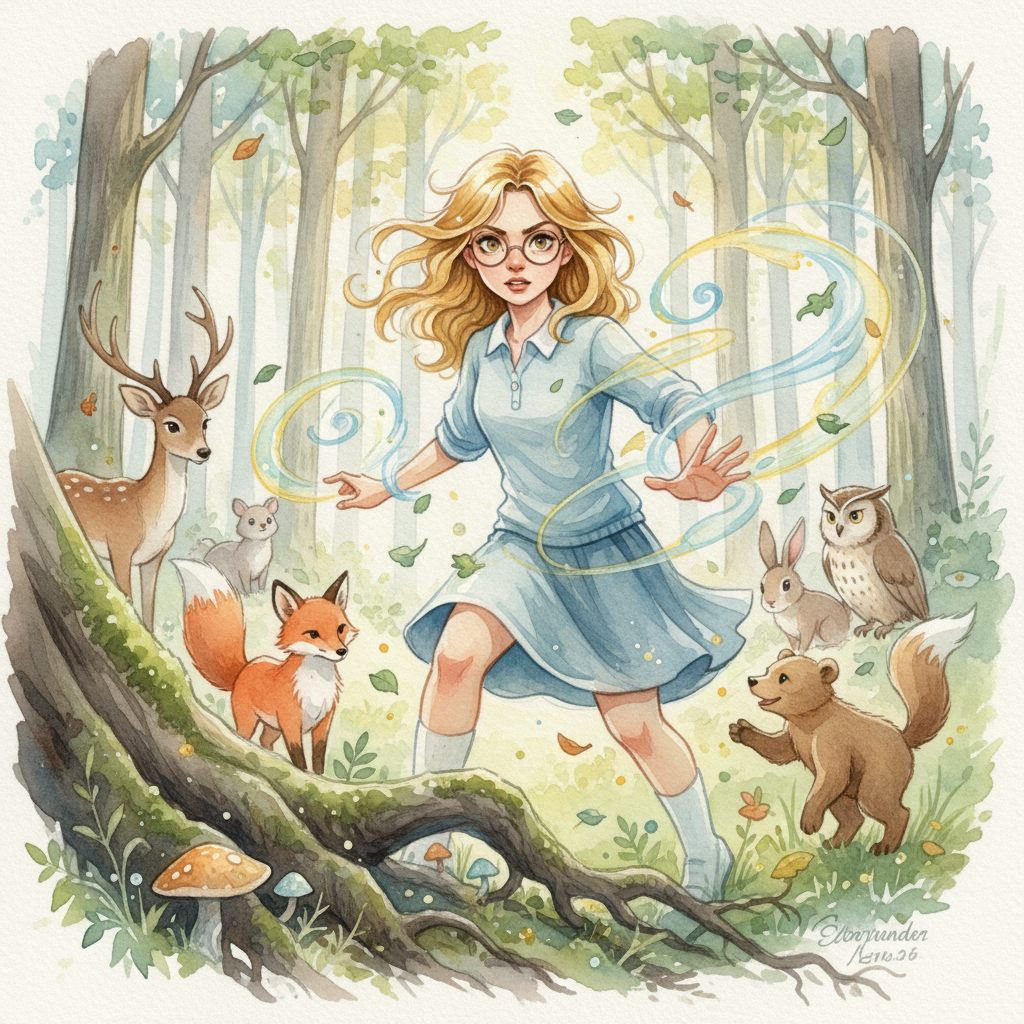 Una tarde soleada, mientras Julia exploraba una parte más profunda del bosque, escuchó un sollozo ap