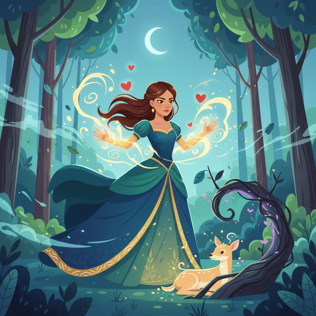 La princesa Marcos Luna Max se adentró más en el bosque, y pronto se encontró con su primer desafío.