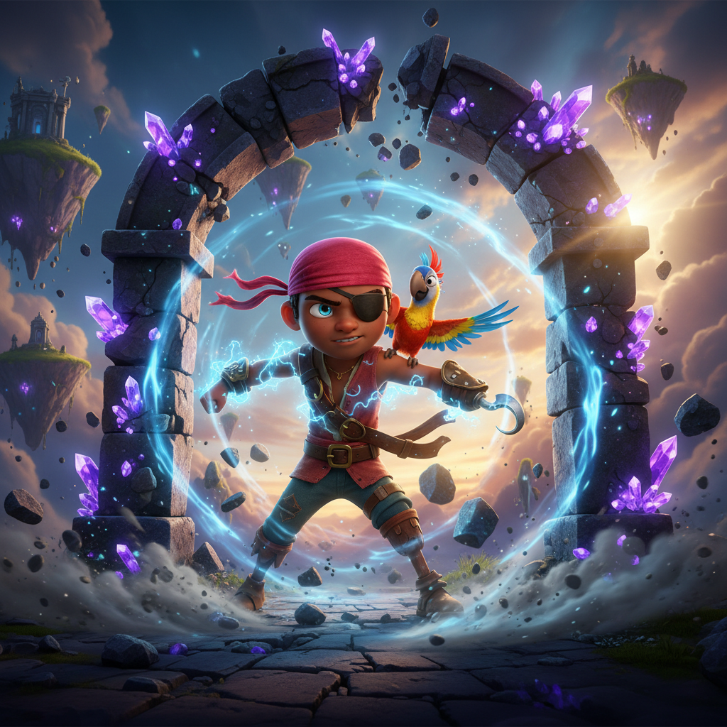 Siguiendo las indicaciones del mapa, Fabián y su tripulación llegaron a una selva densa y misteriosa