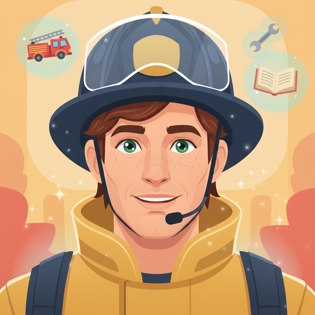 En la bulliciosa ciudad de Lumina, vivía un bombero llamado Max. Max no era un bombero cualquiera; p