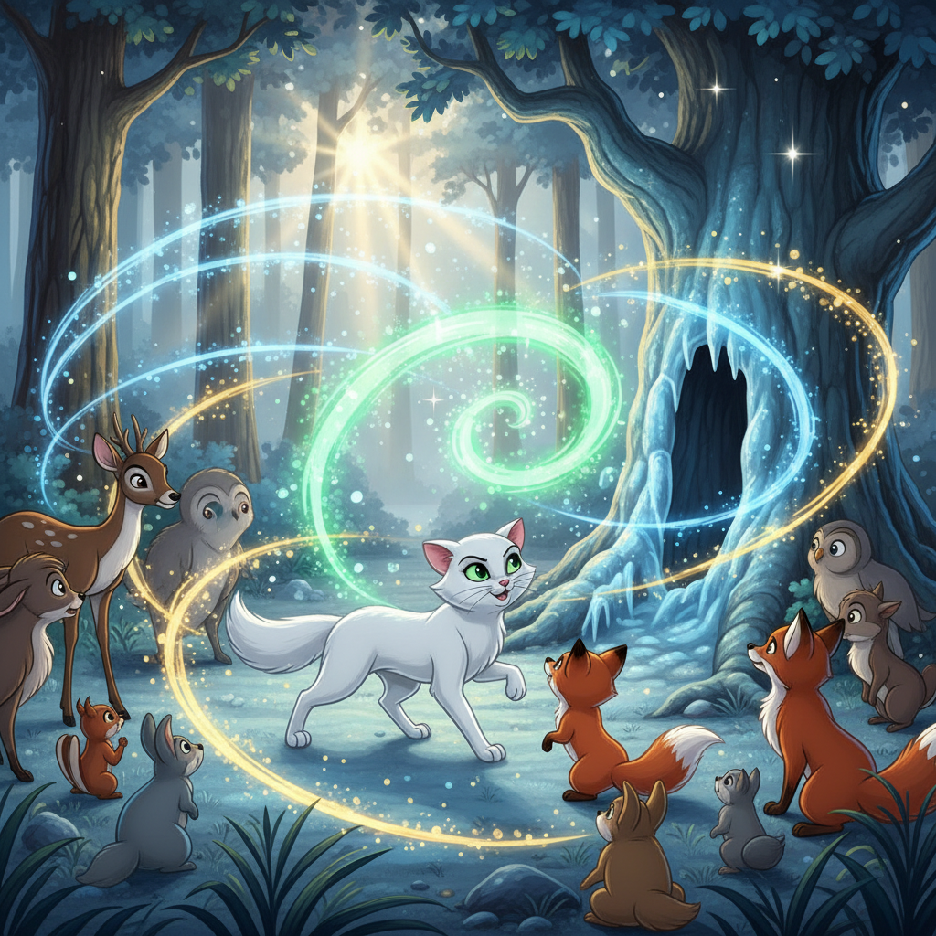 Estrella encontró al Búho Sabio posado en la rama más alta de un roble milenario. "Lord Búho", maull