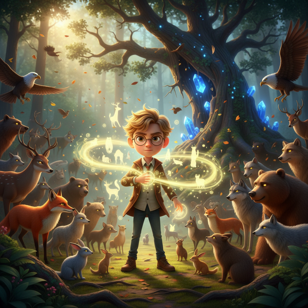 Un día, mientras Martín jugaba cerca de un gran roble, escuchó un pequeño lamento proveniente de las