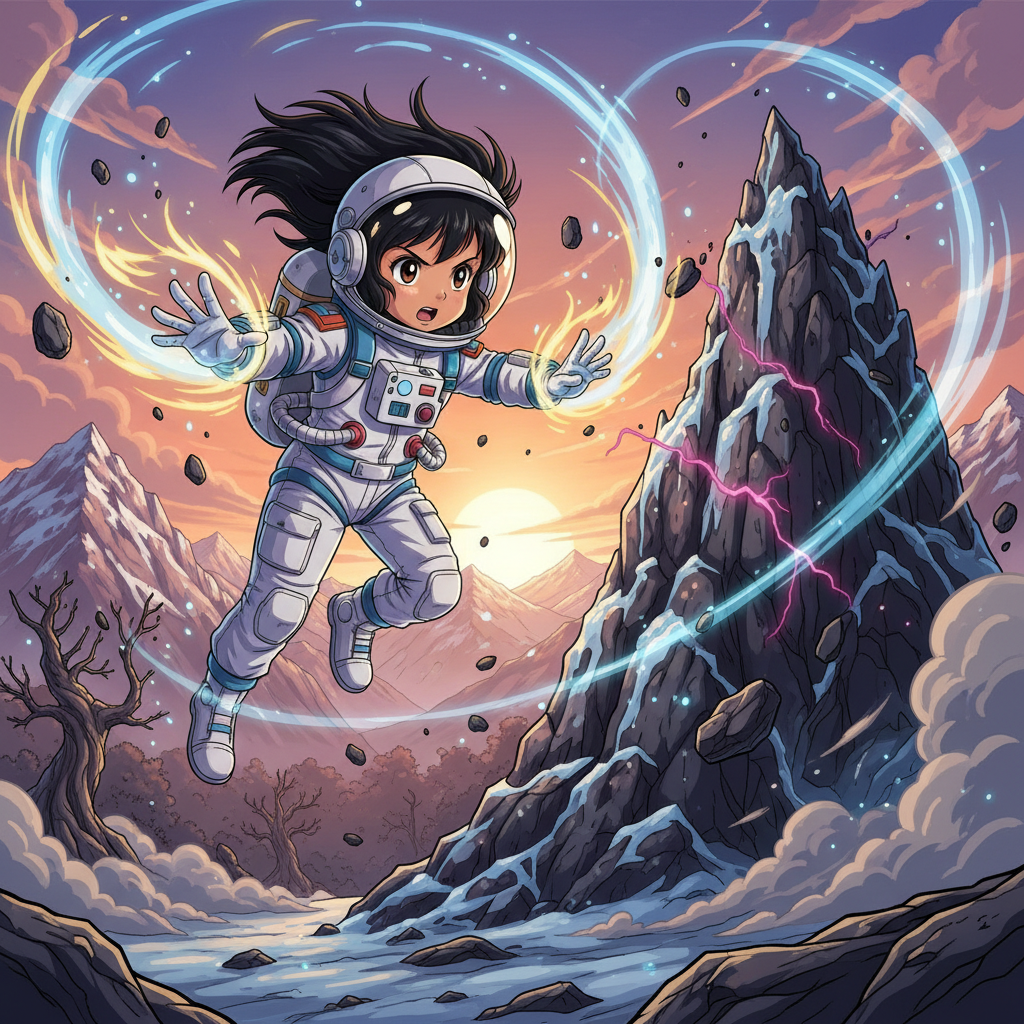 Al aterrizar suavemente en el planeta, Say quedó maravillada. No había rocas ni montañas, sino suave