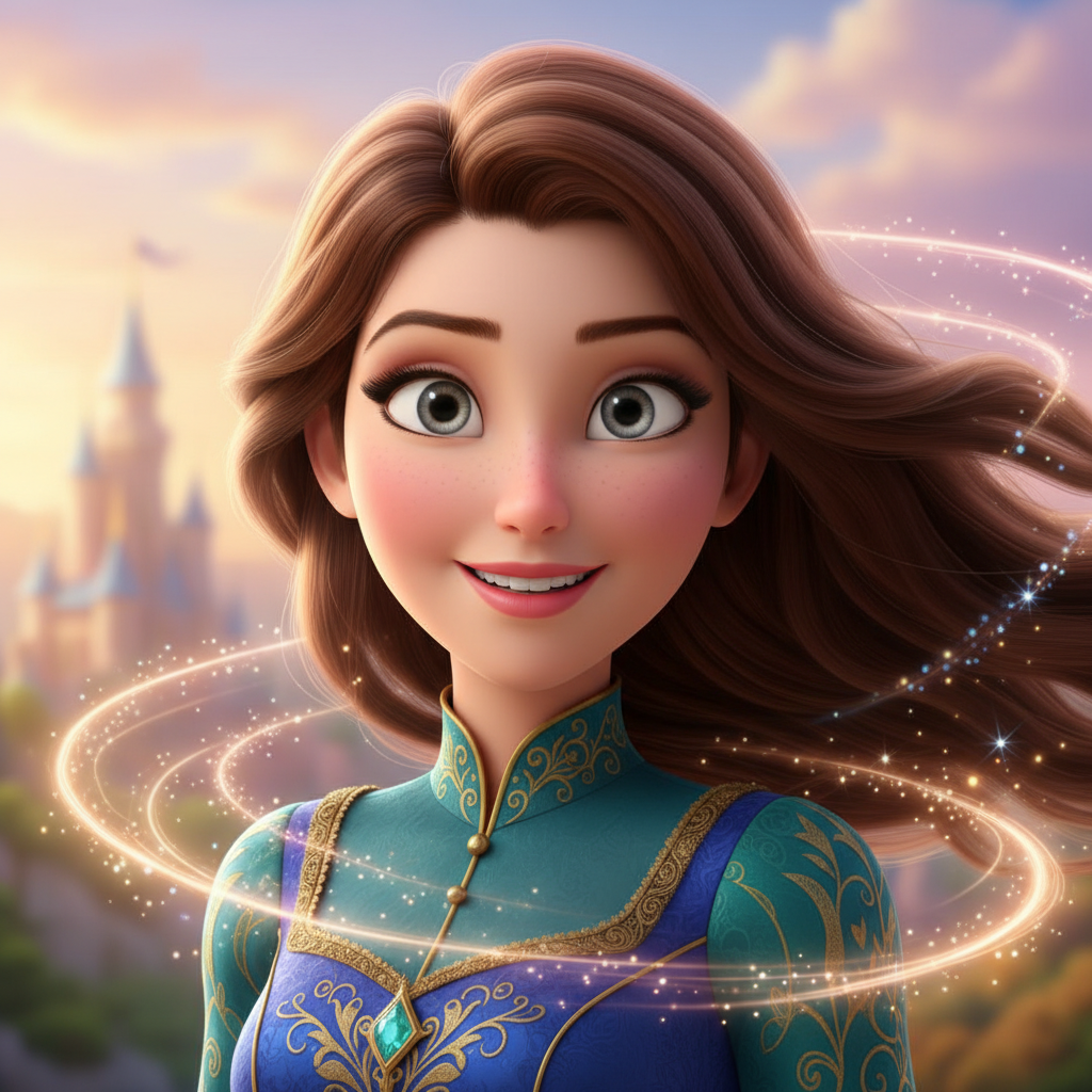 En el corazón de un reino bañado por la luz de la luna vivía una princesa llamada Luna. Su cabello c