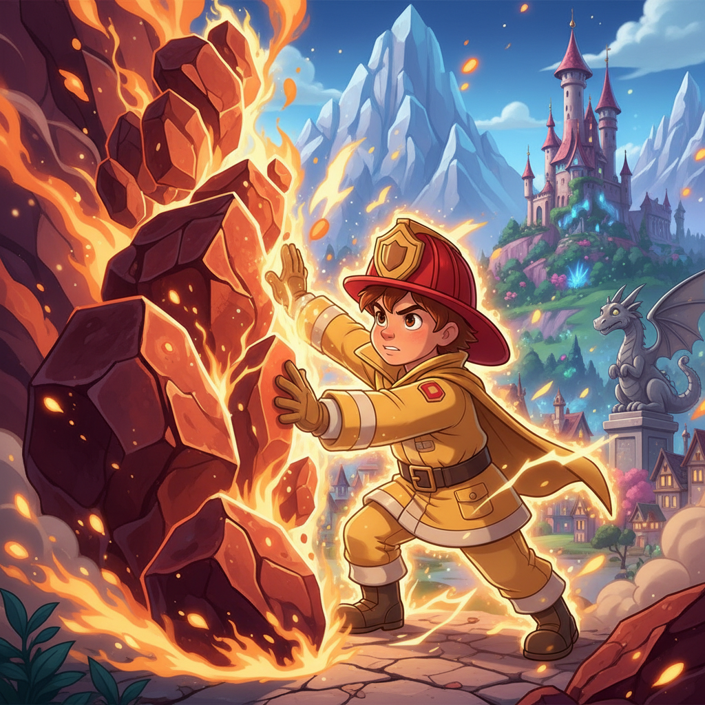 Un caluroso día de verano, una alarma sonó por toda Villa Alegre. ¡Un incendio! Un pequeño gatito, B