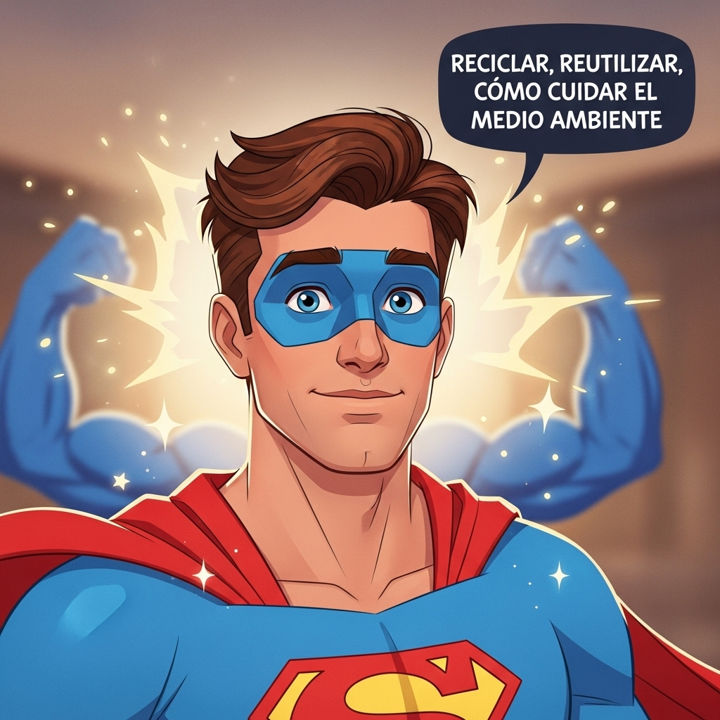 En un mundo lleno de colores vibrantes y aire puro, vivía un niño especial llamado Medio Ambiente. T