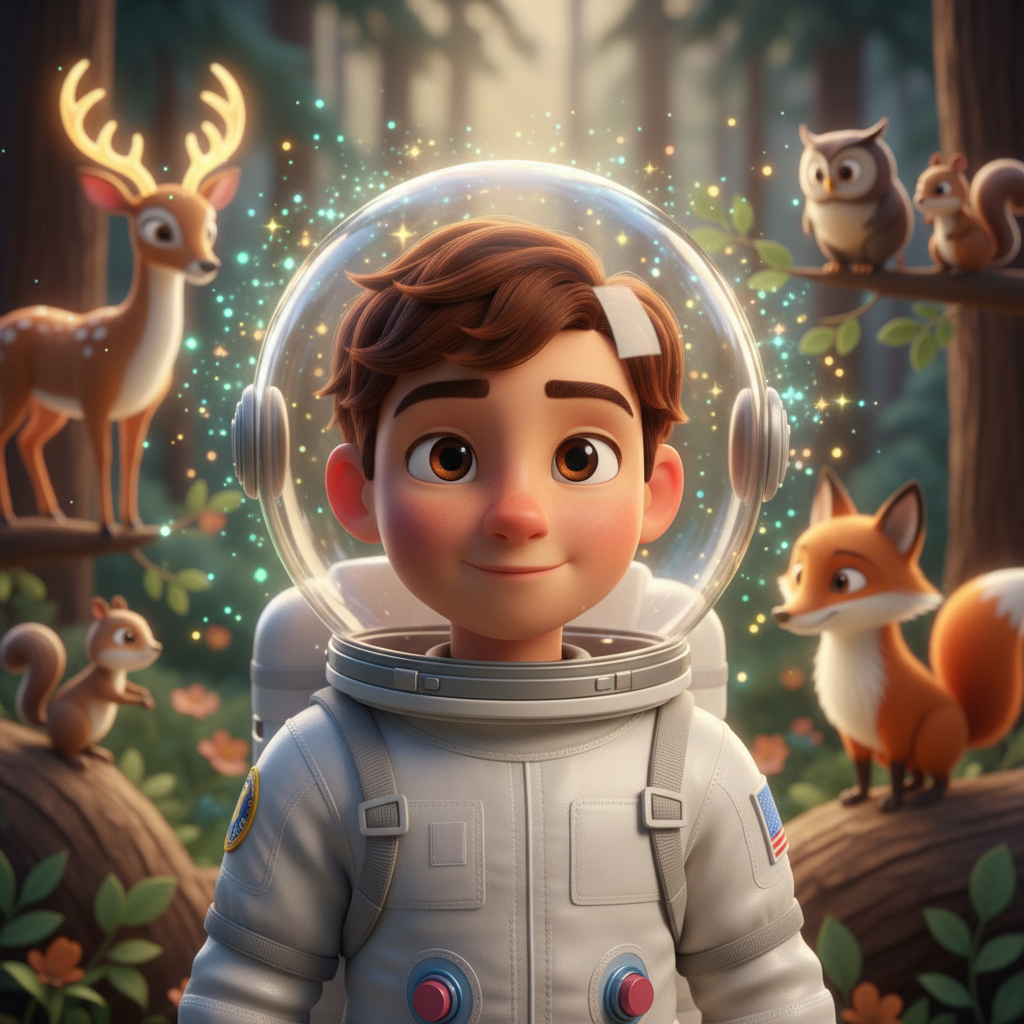 En un planeta lejano, lleno de estrellas titilantes y nebulosas de colores, vivía un niño llamado Az