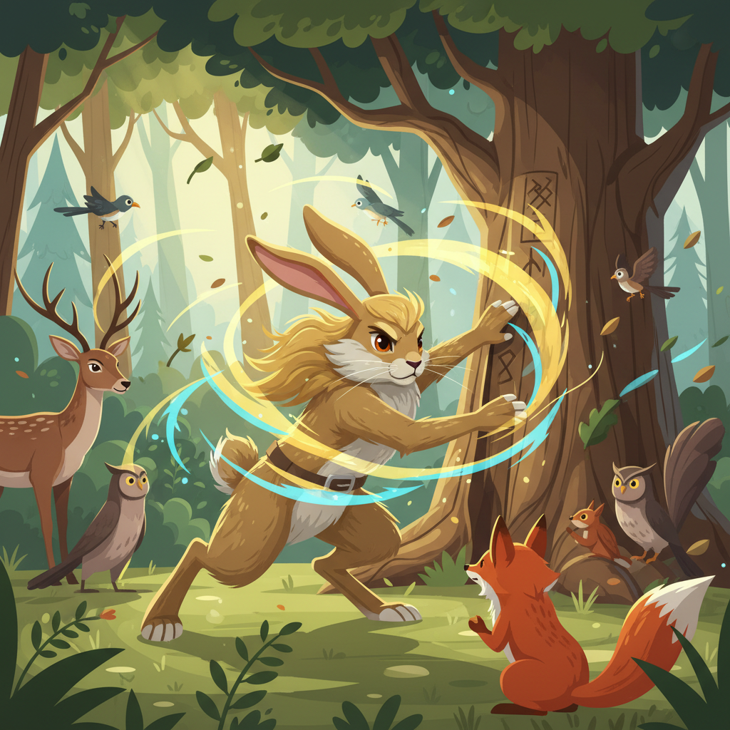 A medida que Elara continuaba sus aventuras, se encontró con otros animales en apuros. Un día, escuc