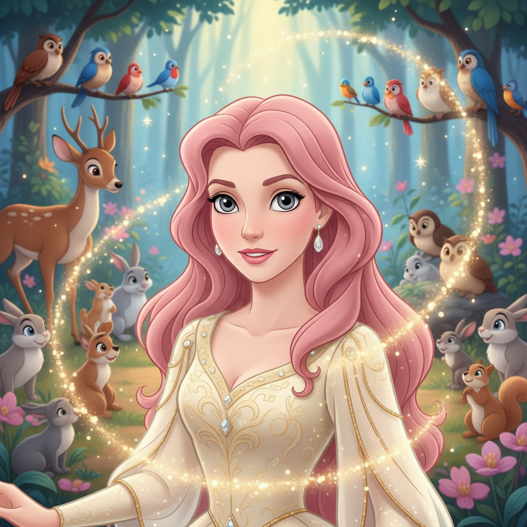 En el corazón de un reino bañado por el sol, vivía una princesa llamada Amelia. Su cabello era del c