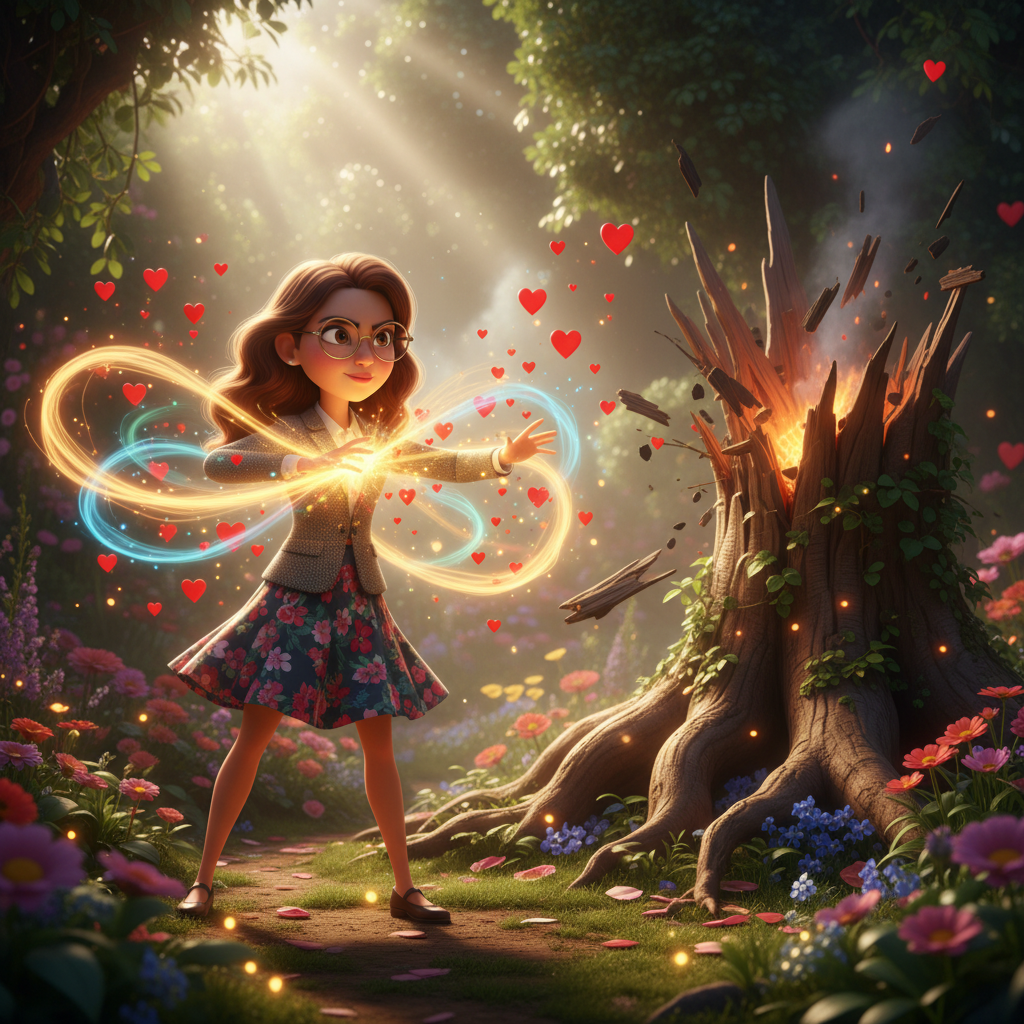 Las mariposas sanadas no se fueron. En lugar de eso, comenzaron a seguir a Elisa a dondequiera que i