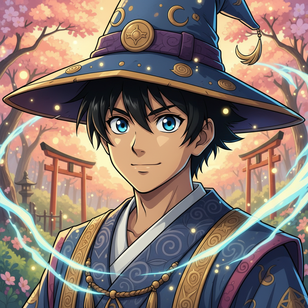 En el reino de los Cuentos Encantados vivía Pepe, un mago de cabello azabache y ojos tan azules como