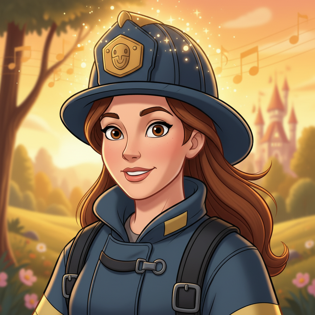 Isabella era una valiente bombera de la pequeña ciudad de Valle Verde. Tenía el cabello castaño como