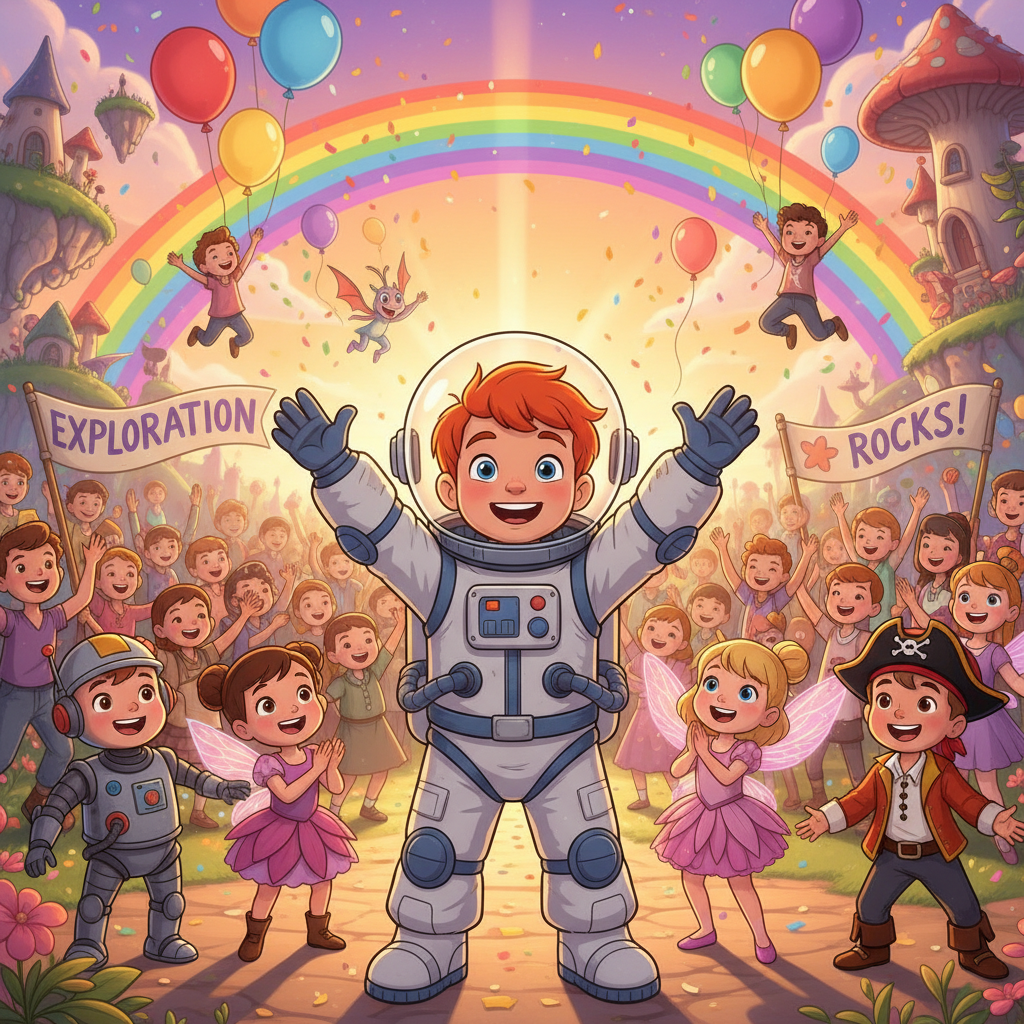 Lucca regresó a la Tierra justo antes del amanecer, aterrizando suavemente en su habitación como si 