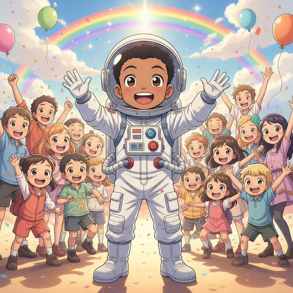 Exhausto pero triunfante, Max regresó al 'Cometa Veloz'. Mientras la nave se dirigía de vuelta a la 