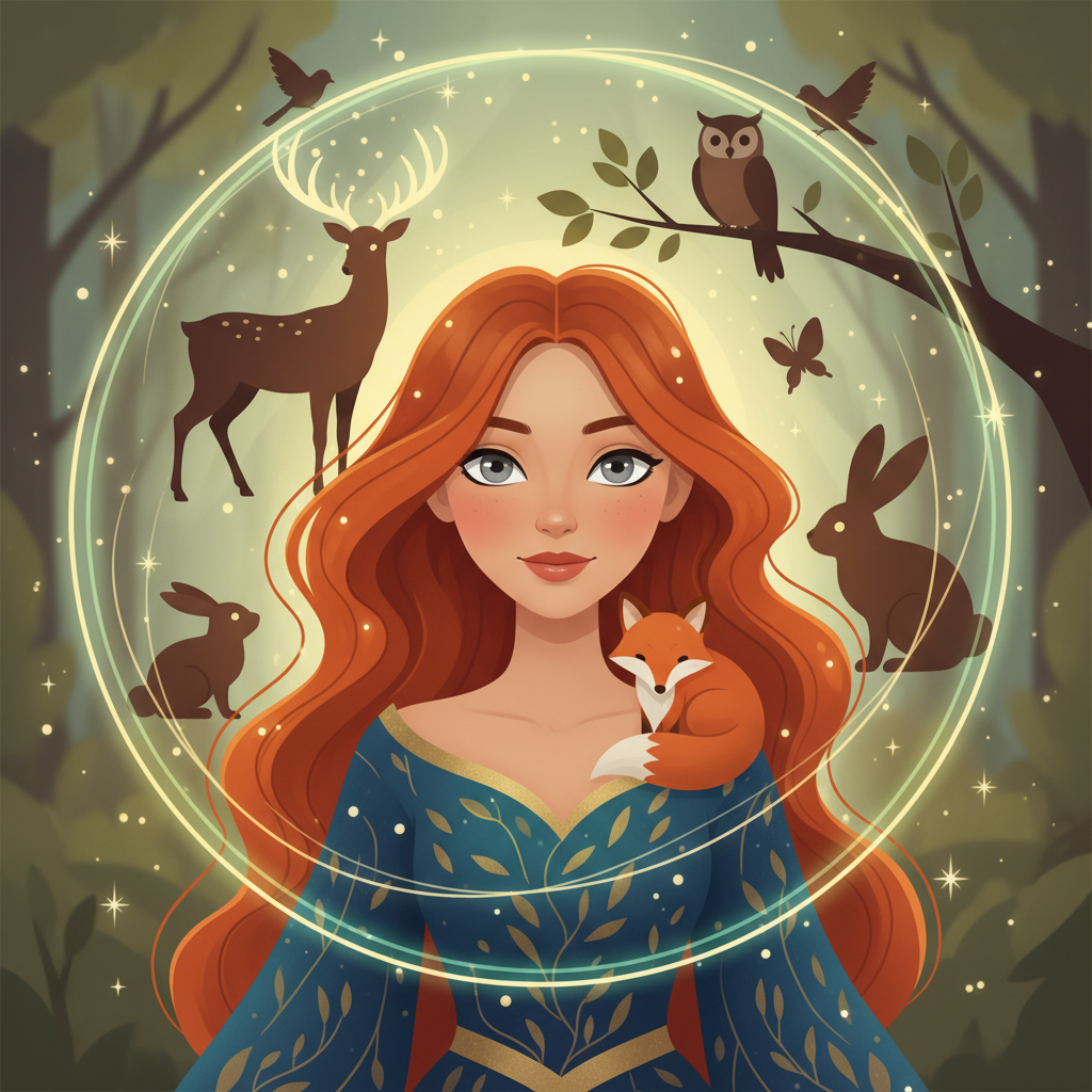 En el corazón de un reino resplandeciente, vivía la princesa María, una niña con una cabellera tan r