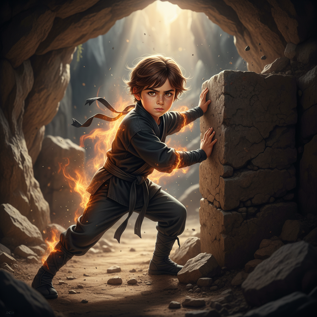 Dentro de la cueva, la oscuridad era casi total, solo interrumpida por débiles vetas de luz que se f